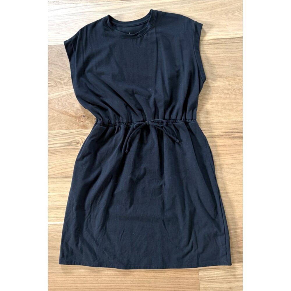 A New Day Womens Sleeveless Elastic Waist Dress XL Black Everyday Preppy Casual